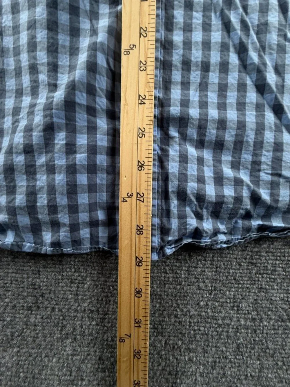 Brooks Brothers XL Cotton Check Button-Down Blue Men Shirt Long Sleeve Business